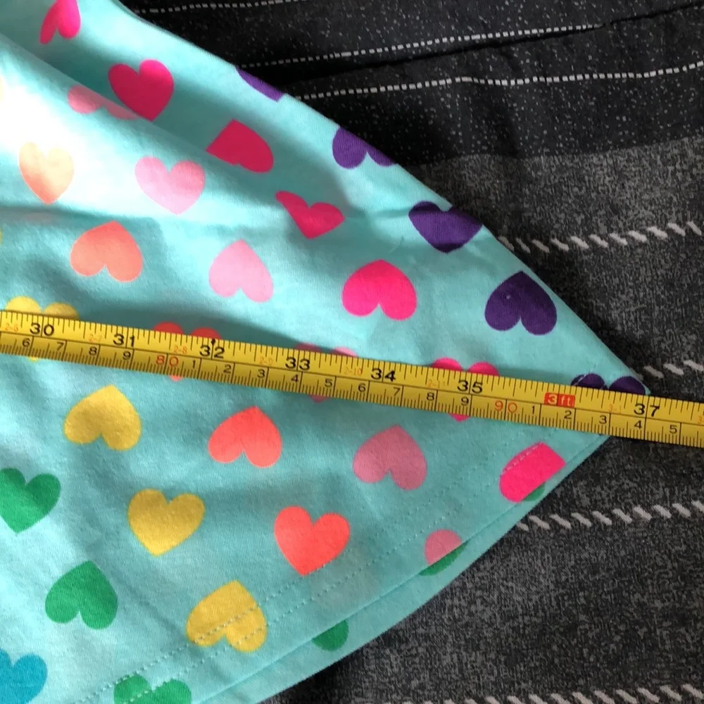 The Children's‎ Place Dress Girls Size Large 10/12 Blue with Hearts - Picture 8 of 9